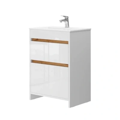 Abbildung von Vicco Badmöbel Set Detmold, Weiß, 2 Teile, Unterschrank 60 cm, (2 St., er Set)