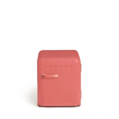 Abbildung von CREATE / Retro FRIDGE 50 TERRACCOTA/Kühlschrank in Terrakotta, Griff Terrakotta 85W, Minibar, eine Regalfläche, Design, 50cm, zwei Ablagen, 48L Fassungsvermögen, energiesparend, 50x44x49,8cm