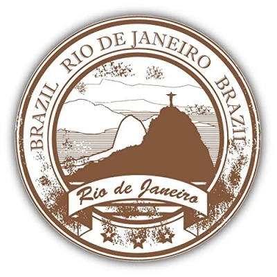Abbildung von Rio De Janeiro Brazil Grunge Rubber Stamp Travel Hochwertigen Auto Autoaufkleber 12 x cm
