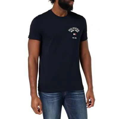 Abbildung von Tommy Hilfiger ARCH Varsity TEE Tshirt print, Herren, Größe: XS, Desert sky