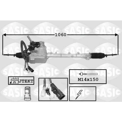 Abbildung von SASIC 7170071 Servolenkung elektrisch mit Axialgelenk, ohne Kugelgelenke