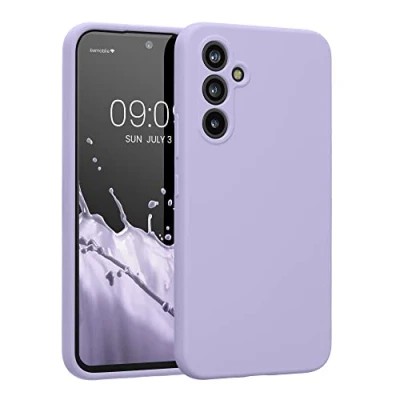 Abbildung von kwmobile Hülle kompatibel mit Samsung Galaxy A54 5G Case gummiert Silikon Handyhülle Schutzhülle Lavendel