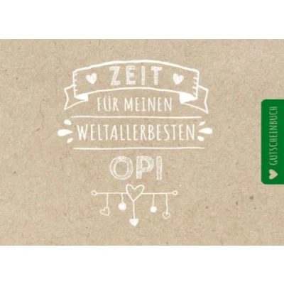 Abbildung von Gutscheinbuch Opi: Personalisiertes Gutscheinheft Opa 50 Gutscheinen zum einlösen: 25 vorgefertigt + selber Ausfüllen und Ausschneiden, ... Geburtstag, Weihnachten für die Großvater