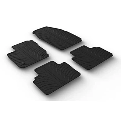 Abbildung von Gledring 0770 Fußmattensatz Gummi vorne und hinten 4 schwarz 750mm 550mm FORD: Tourneo Courier MPV