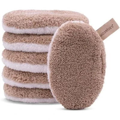 Abbildung von waschies waschbare Abschmink &amp; Reinigungspads wiederverwendbar, porentiefe Reinigung nur mit Wasser, hautschonend, hypoallergen, supersoft &quot;Gold Edition&quot; 6er Set