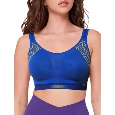 Abbildung von triaction by Triumph Cardio Cloud Sportbh mit starker Stützkraft, Damen, Größe: 75C, Illumines blue