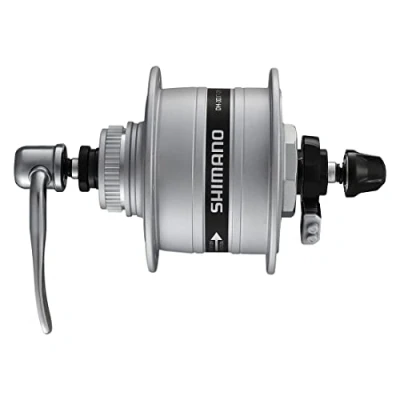 Abbildung von Nabendynamo Shimano HD 3D37 3 Watt 36 Löcher Center Lock Schnellverschluss Silber