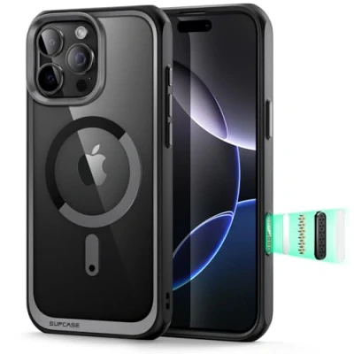 Abbildung von SupCase für iPhone 16 Pro Max Hülle 6.9&#039;&#039; Kompatibel mit MagSafe Slim Handyhülle Dünn Case Durchsichtig Schutzhülle Backcover [Unicorn Beetle Mag] Handy 2024 (Schwarz)
