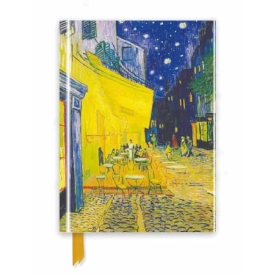 Abbildung von Premium Notizbuch DIN A5: Vincent van Gogh, Caféterrasse am Abend: Unser hochwertiges, liniertes Blankbook mit festem, künstlerisch geprägtem Einband ... A 5 Magnetverschluss)