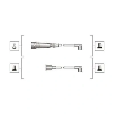 Abbildung von MAGNETI MARELLI 941319170089 Zündkabelsatz VOLKSWAGEN: Polo II Schrägheck, Coupe, Classic, SEAT: Ibiza 2, AUDI: