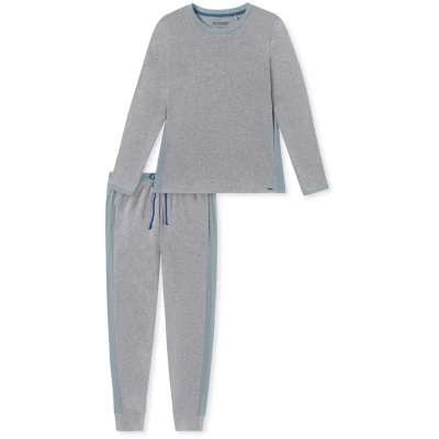 Abbildung von Schiesser Casual SET Nachtwäsche Set, Damen, Größe: 46, Dunkelgrau mel