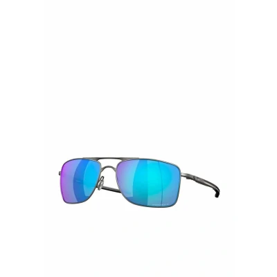 Abbildung von Oakley Herren OO4124 GAUGE 8 412406 Gläser SONNENBRILLEN Metall Grau Blau Quadratisch Polarisiert Prizm Iridium