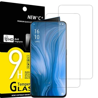 Abbildung von NEW&#039;C 2 Stück, Panzer Schutz Glas für Oppo Reno, Frei von Kratzern, 9H Härte, HD Displayschutzfolie, 0.33mm Ultra klar, Ultrabeständig