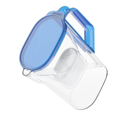 Abbildung von Wessper Wasserfilter Kanne 2.7L für Kühlschranktür, Wasserkaraffe mit Aktivkohle Filter, Wasserkanne Kompatibel Brita Maxtra Filterkartusche Blau