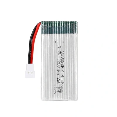 Abbildung von HRYHWASE Lithium Polymer Akku 3.7V 1200mAh 903052P 25C Wiederaufladbarer Lipo Ion mit XH2.54 2P Stecker für RC Drohne Flugzeug Zubehörteil