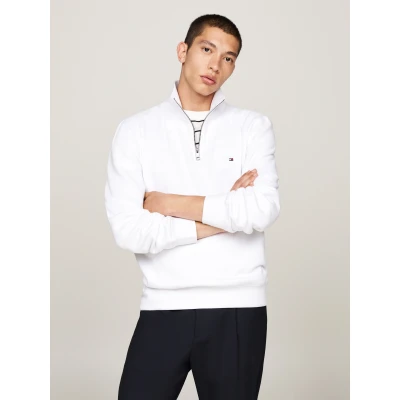 Abbildung von Tommy Hilfiger Essential ZIP Sweatshirt, Herren, Größe: XL, White