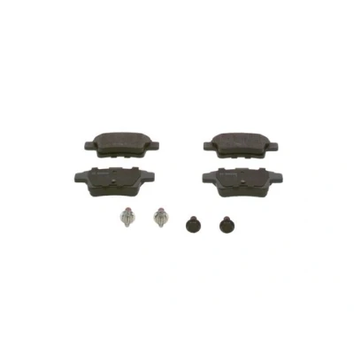 Abbildung von BOSCH 0 986 494 199 Bremsbelagsatz Low Metallic mit Anti Quietsch Blech, Schrauben Zubehör CITROËN: C4 Picasso 1, I Grand
