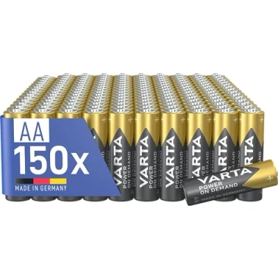 Abbildung von VARTA Batterien AA, 150 Stück, Power on Demand, Alkaline, 1,5V, Vorratspack, smart, flexibel, leistungsstark, ideal für Computerzubehör, Smart Home Geräte, Made in Germany [Exklusiv bei Amazon]