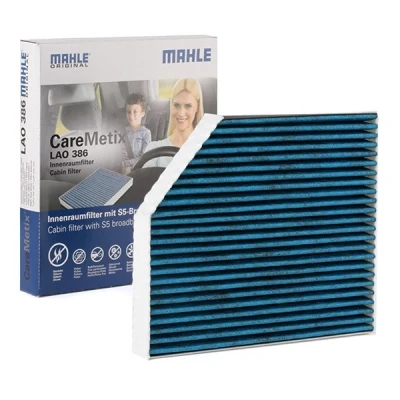 Abbildung von MAHLE ORIGINAL LAO 386 Innenraumfilter Aktivkohlefilter, mit antiallergischer Wirkung, antibakterieller Wirkung 241,0 279 35,0 CareMetix