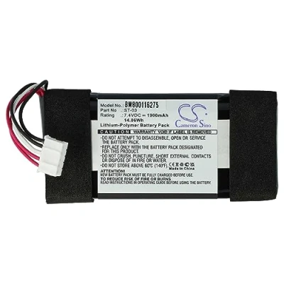 Abbildung von vhbw Akku kompatibel mit Sony SRS X33 Bluetooth Lautsprecher ersetzt ST 03 (Li Polymer, 1900mAh, 7.4V) Ersatzakku, Batterie