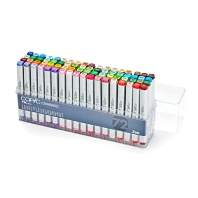 Abbildung von COPIC Classic Set &quot;72 Colors C&quot;, 72er im Acryl Display, Twin Marker mit einer mittelbreiten und feinen Spitze