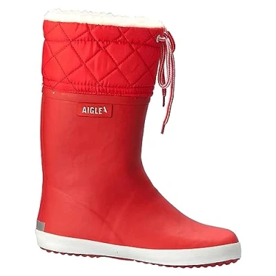 Abbildung von Aigle Giboulee 2 Unisex Gummistiefel für Kinder, Größe: 19, Rouge/blanc Schuhe
