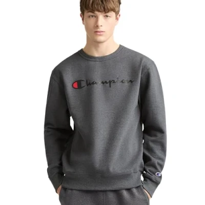 Abbildung von Champion Herren Graphic Powerblend Fleece Crew Sweatshirt, Granit Heather y06794, Medium