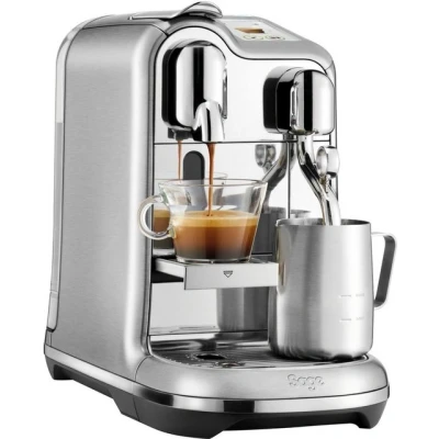Abbildung von Nespresso Kapselmaschine Creatista Pro SNE900 mit Edelstahl Milchkanne, inkl. Willkommenspaket 7 Kapseln