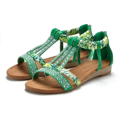 Abbildung von Lascana Riemensandalette, Damen, Größe: 37, Grün Schuhe