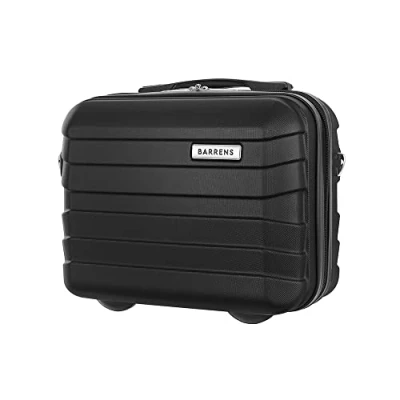 Abbildung von BARRENS Kosmetiktasche Reiseetui mit Griff Handgepäck Zur Befestigung am Koffer oder zum Tragen über der Schulter ABS Material 31x35x18 cm 17l Schwarz
