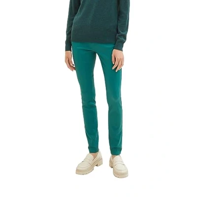 Abbildung von TOM TAILOR Damen Alexa Skinny Jeans in PU Leder Optik, 21178 Ever Green, 30/32