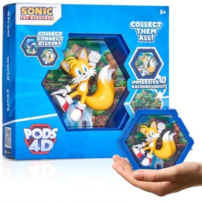Abbildung von WOW! PODS 4D Tails Einzigartige verbindbare Wackelfigur zum Sammeln, die aus ihrer Welt in Ihre platzt, Wand oder Regaldisplay Sonic Toys and Gifts Serie 1 Nr. 480