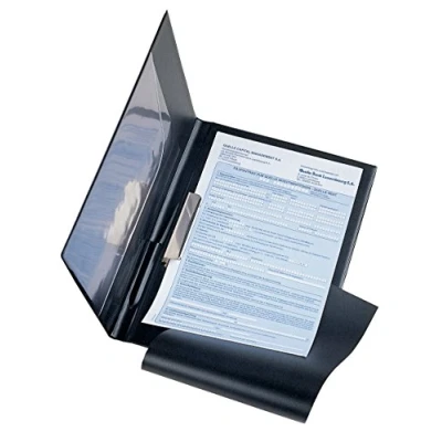 Abbildung von VELOFLEX 5240080 Clipboard Auftragsmappe, DIN A4, Ordersatzmappe mit Durchschreibschutz, schwarz