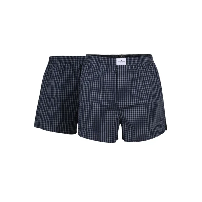 Abbildung von TOM Tailor 2 PACK Boxershorts, Herren, Größe: Large, Blue dark