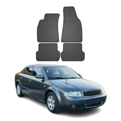 Abbildung von OMAC Gummi Fußmatten kompatibel mit Audi A4 Limo Avant 2000 2008 Automatten Schwarz 4X