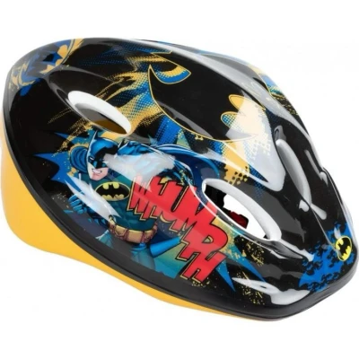 Abbildung von DC Comics Batman Kinderfahrradhelm Fahrrad 52 56 cm Superhelden Mann Fledermausschutz gelb schwarz