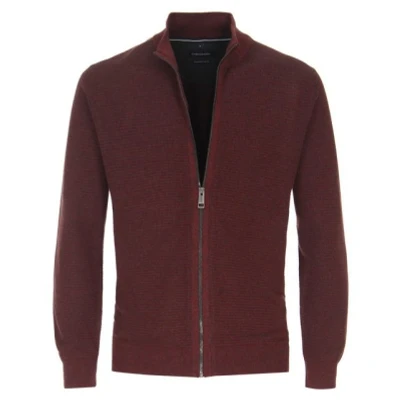 Abbildung von Casamoda UNI Strickjacke, Herren, Größe: Large, Dunkelrot