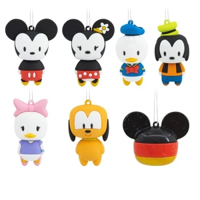 Abbildung von Hallmark Disney Mickey Mouse Mystery Weihnachtsschmuck, bruchsicher, 2 Stück