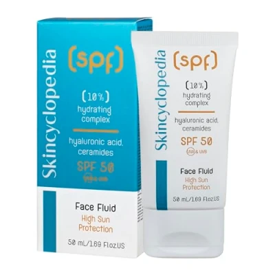 Abbildung von Skincyclopedia LSF 50 Sonnencreme, Hyaluron Sonnenfluid mit Ceramiden und Centella Asiatica, Sun Protection Face Fluid SPF 50, UVA UVB, Sonnenschutz hohem Breitspektrumschutz, 50ml