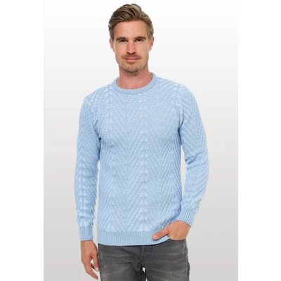 Abbildung von Rusty Neal Strickpullover, Herren, Größe: Large, Hell blau