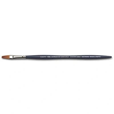 Abbildung von Winsor &amp; Newton 5011606 Professional Aquarellpinsel, Malpinsel für Aquarellfarben mit synthetischen Fasern, ergonomischer Griff, langlebig formstabil, kurze Stiel Ein Strich Pinsel 1/4&quot;