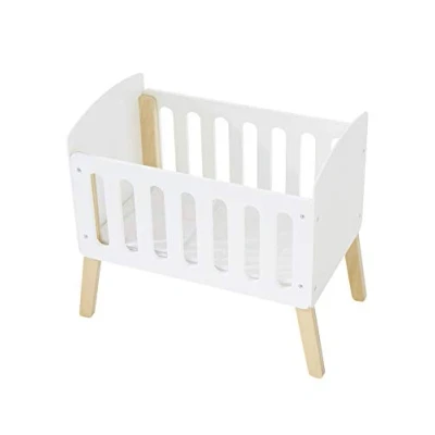 Abbildung von Vertbaudet Puppenbett aus Holz FSC® weiß/Natur ONE Size