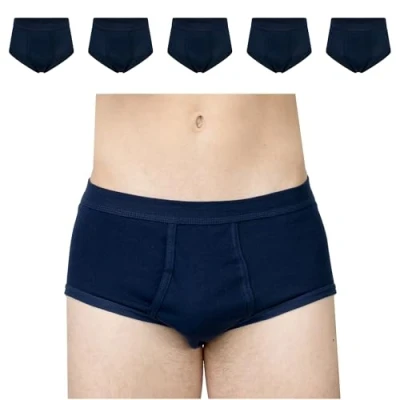 Abbildung von SES Feinripp Unterhosen Herren weiß 5er Pack aus 100% Baumwolle XL/kochfeste mit Eingriff und Weichbund/Unterhosen Männer hochwertigem