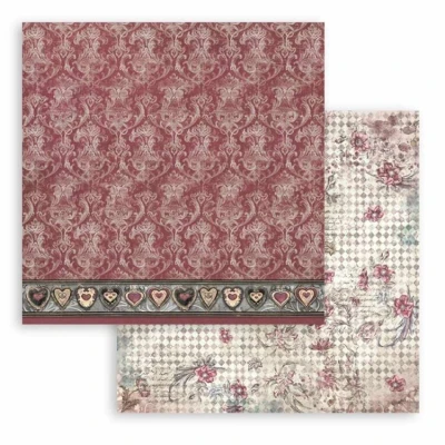 Abbildung von Stamperia Scrapbook Sheets for Scrapbooks, Albums, Card Making, Bullet Journals and More, Acid Free, Double Sided, Perfect Crafts Gifting (Master of Magic, Burgundy Tapestry) (30.5 x 30.5cm)