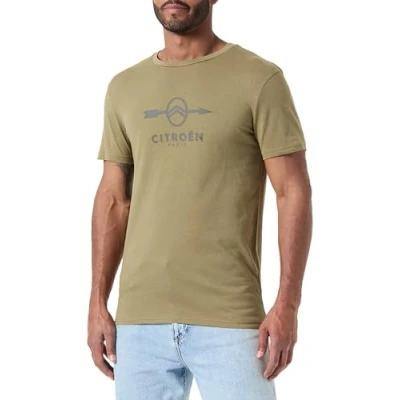 Abbildung von CITROËN O103078 E093 T Shirt mit großem Aufdruck Pfeil &amp; C24S Herren Moss Größe L, Moss, Large