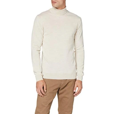 Abbildung von Casual Friday Konrad ROLL NECK Strickpullover, Herren, Größe: Medium, Light sand