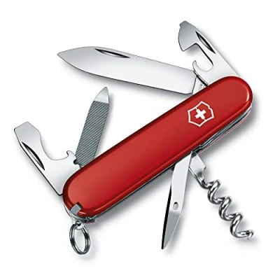 Abbildung von Victorinox Schweizer Taschenmesser Sportsman, Swiss Army Knife, Multitool, 13 Funktionen, Klinge, Dosenöffner, Schraubendreher 3 mm