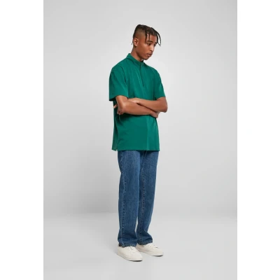Abbildung von Urban Classics BOXY ZIP Tshirt print, Herren, Größe: Large, Green