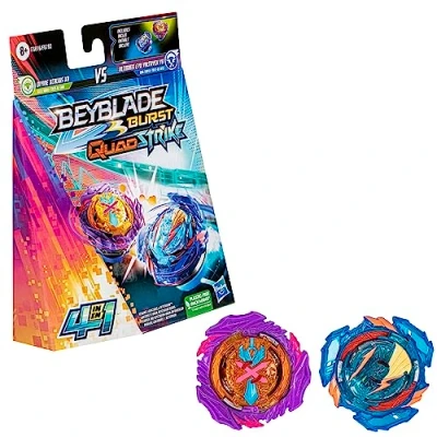 Abbildung von Hasbro Speed Kreisel Beyblade F6816 Burst Quad Strike Ultimate Evo Valtryek V8 vs Divine Xc