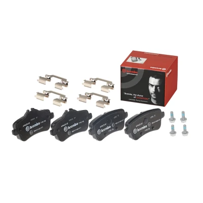 Abbildung von BREMBO P 50 156 Bremsbelagsatz für Verschleißwarnanzeiger vorbereitet mit Bremssattelschrauben Zubehör MERCEDES BENZ: GL, GLS